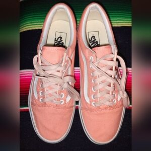 Vans Old Skool Skate Peach True White Sneaker Men's 7.5 Women Size 9.0